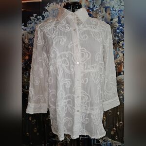 Jones New York Sport, White, top, Size: M